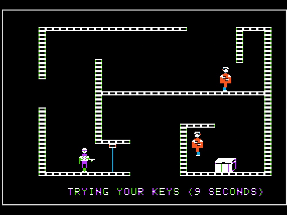 Gameplay of Castle Wolfenstein for Apple II